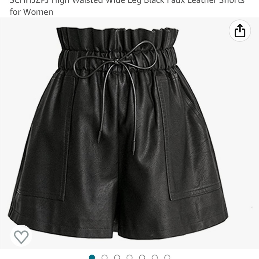 Leather shorts